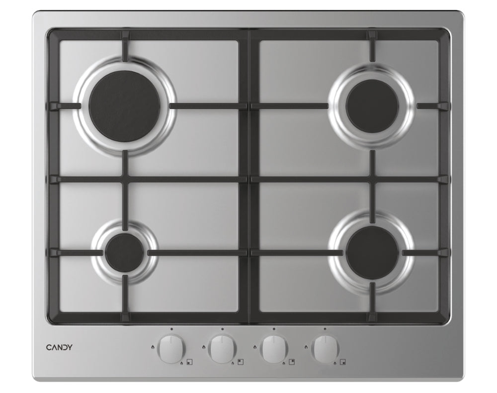 Plită pe gaz Candy CHG6BRX, 60 cm, 4 zone, inox
