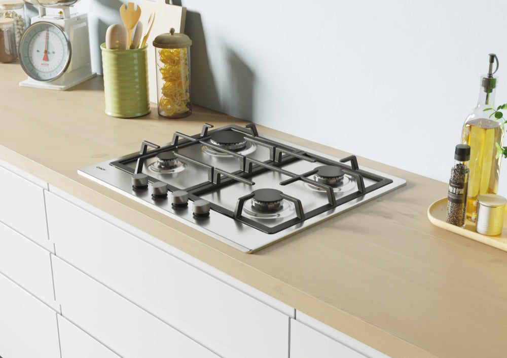 Plită pe gaz Candy CHG6BRX, 60 cm, 4 zone, inox