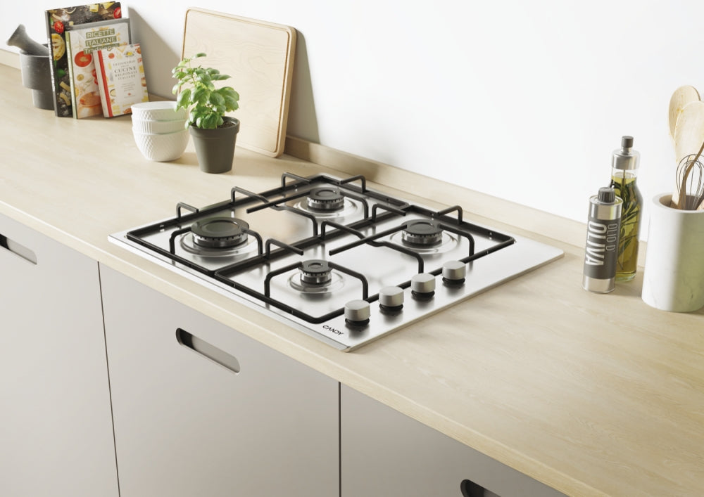 Plită pe gaz Candy CHW6LX, 60 cm, 4 zone, inox