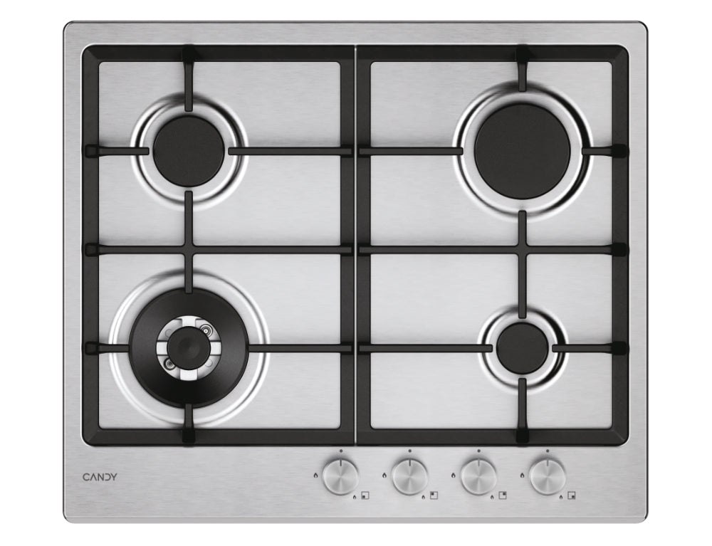 Plită pe gaz Candy CHG6BF4WTX, 60 cm, 4 zone, inox