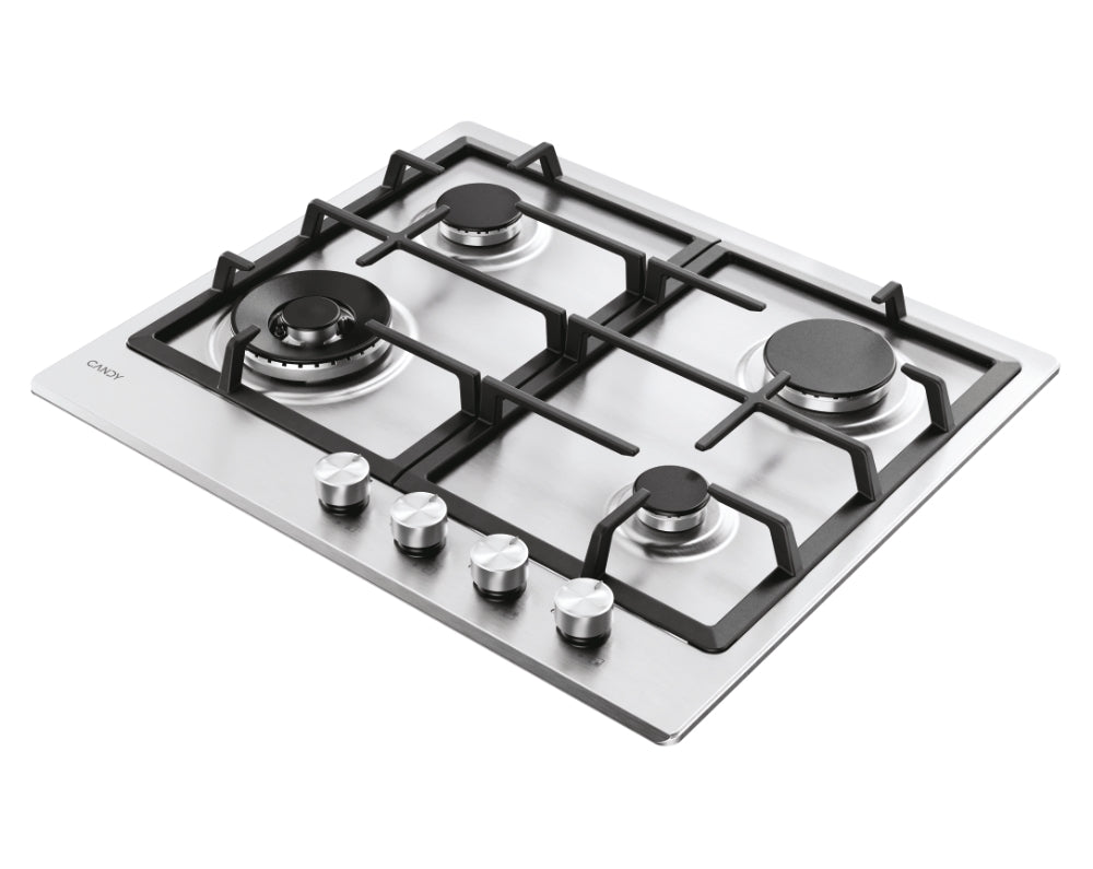 Plită pe gaz Candy CHG6BF4WTX, 60 cm, 4 zone, inox