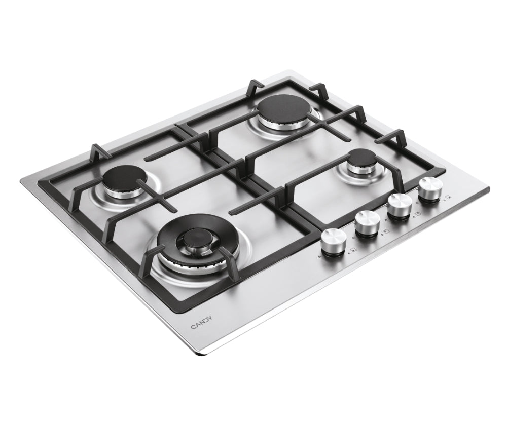 Plită pe gaz Candy CHG6BF4WTX, 60 cm, 4 zone, inox