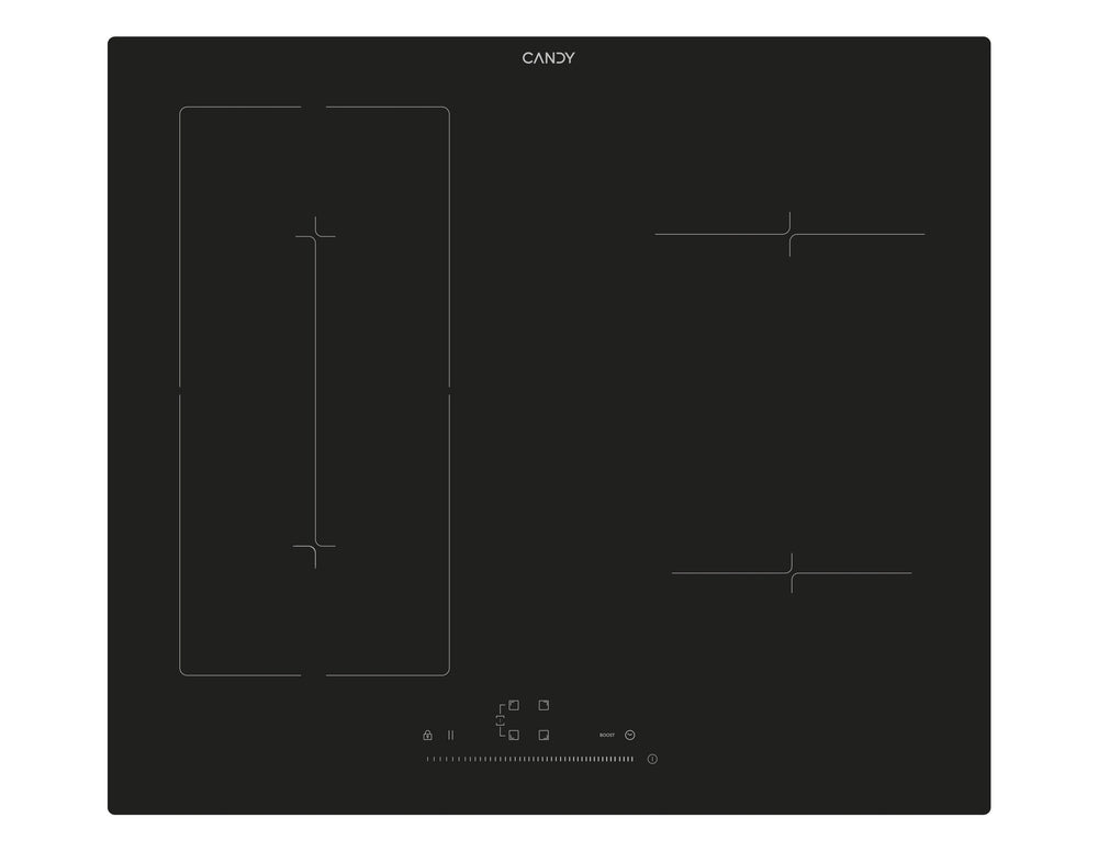 Plită cu inducție Candy CIES64MCA, 59 cm, 4 zone, neagră