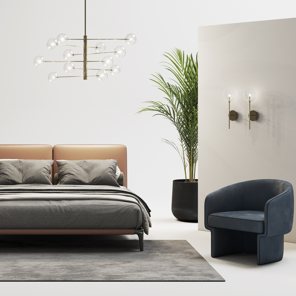 Lustră Ideal Lux Equinoxe SP8, alamă, 275215