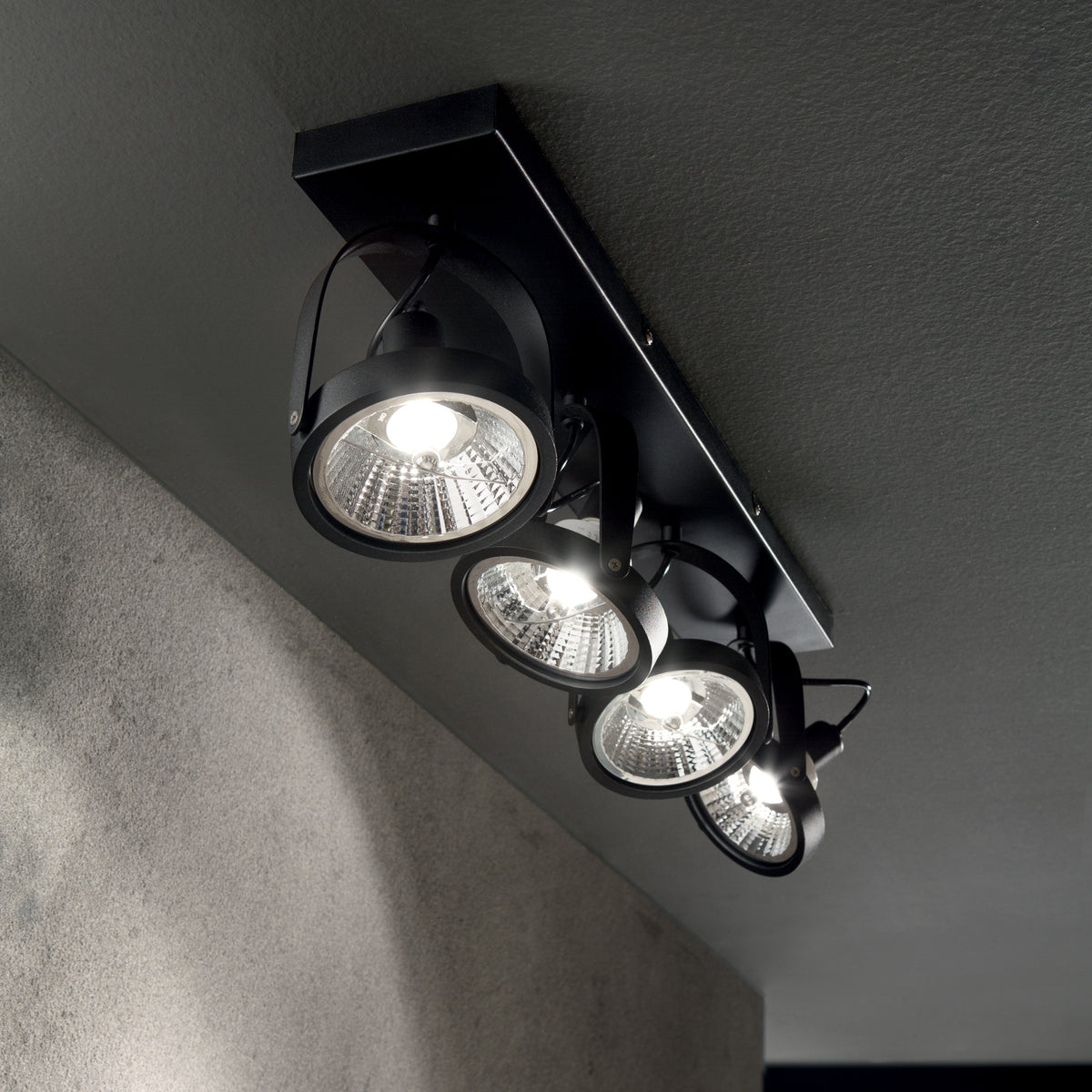 Plafonieră Ideal Lux Glim PL2, negru, 200248