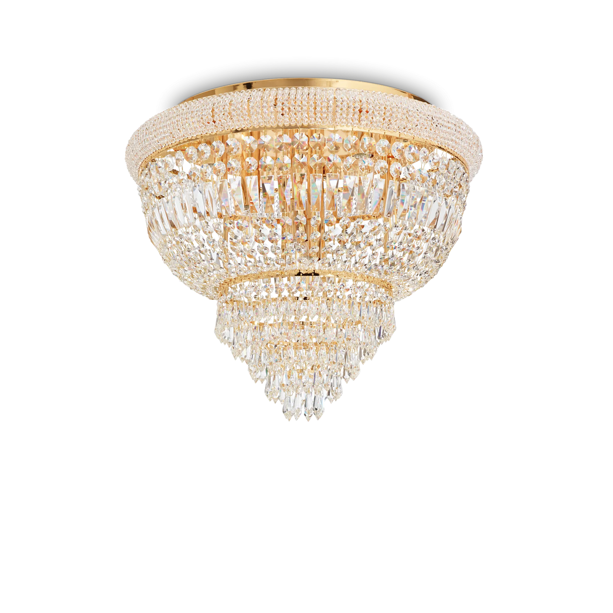 Plafonieră Ideal Lux Dubai PL6, alamă, 201016