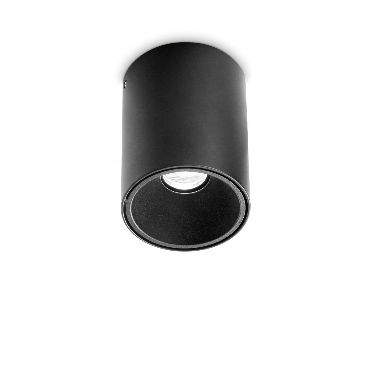 Plafonieră Ideal Lux Nitro Round 3000K, negru, Ø9 cm, 205984