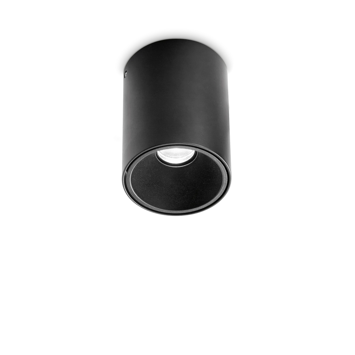 Plafonieră Ideal Lux Nitro Round 3000K, negru, Ø8 cm, 206004