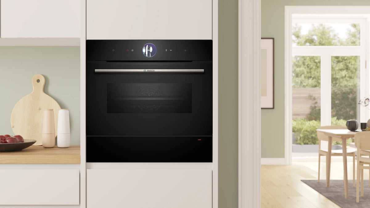 Sertar de încălzire încorporabil Bosch BIC7101B1, Seria 8, 25 l, negru