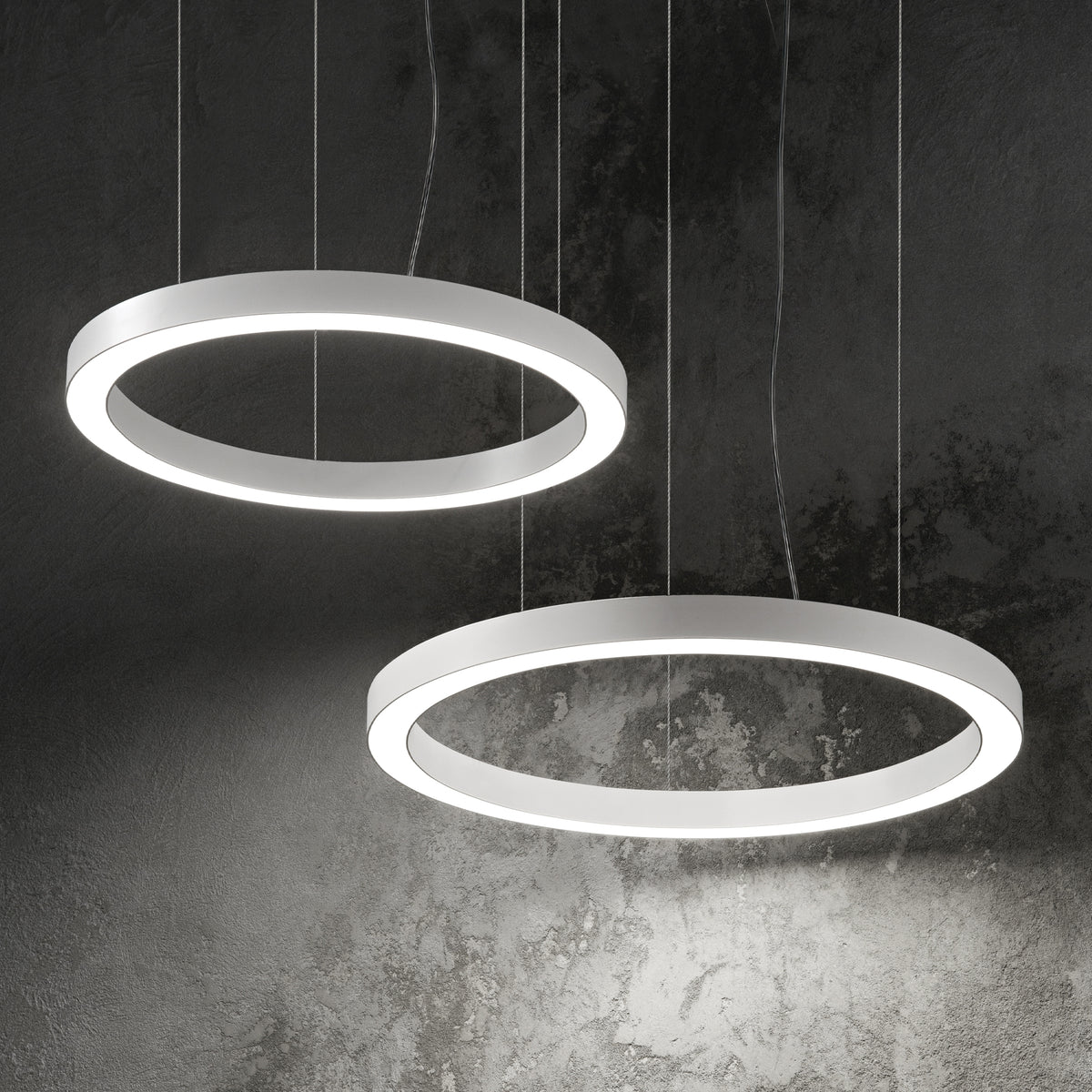 Lustră Ideal Lux Oracle, alb, Ø50 cm, 211404