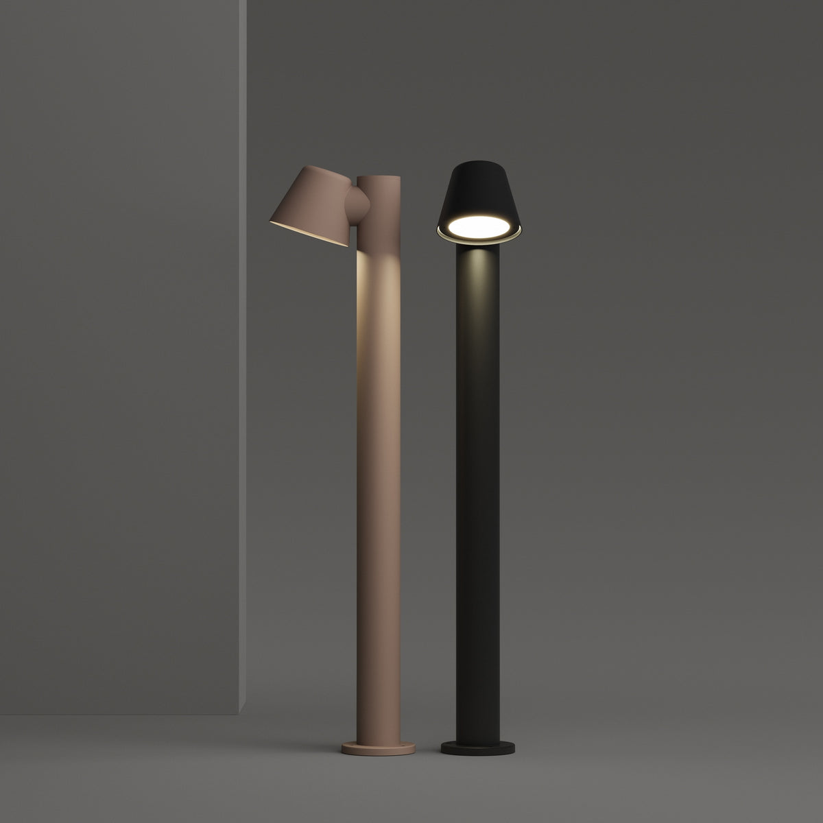 Stâlp de iluminat exterior Ideal Lux Gas PT1, cafea, 213101