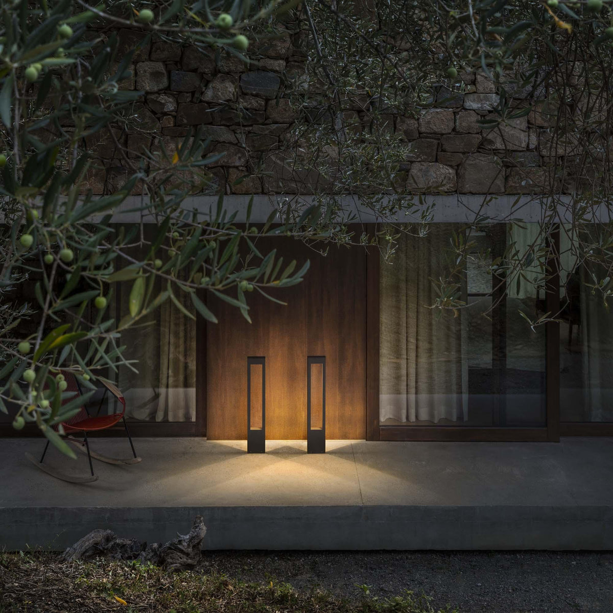 Stâlp de iluminat exterior Ideal Lux Vega PT1, cafea, 213361