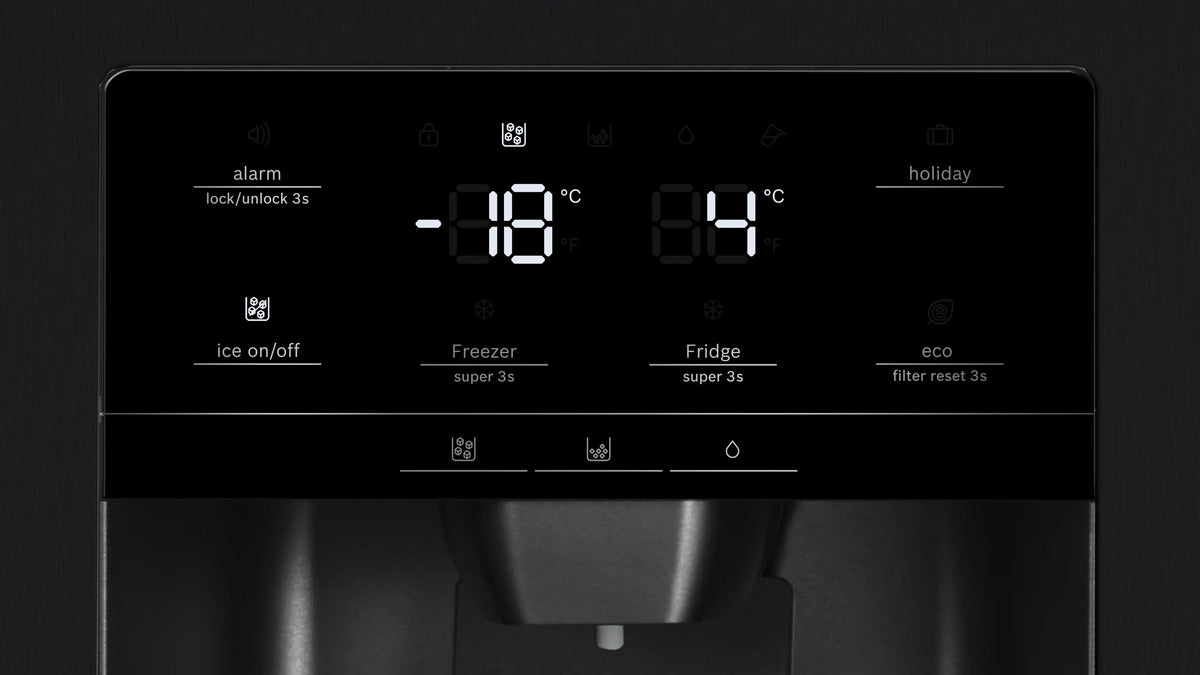 Frigider side by side Bosch KAD93ABEP, Seria 6, Total No Frost, negru