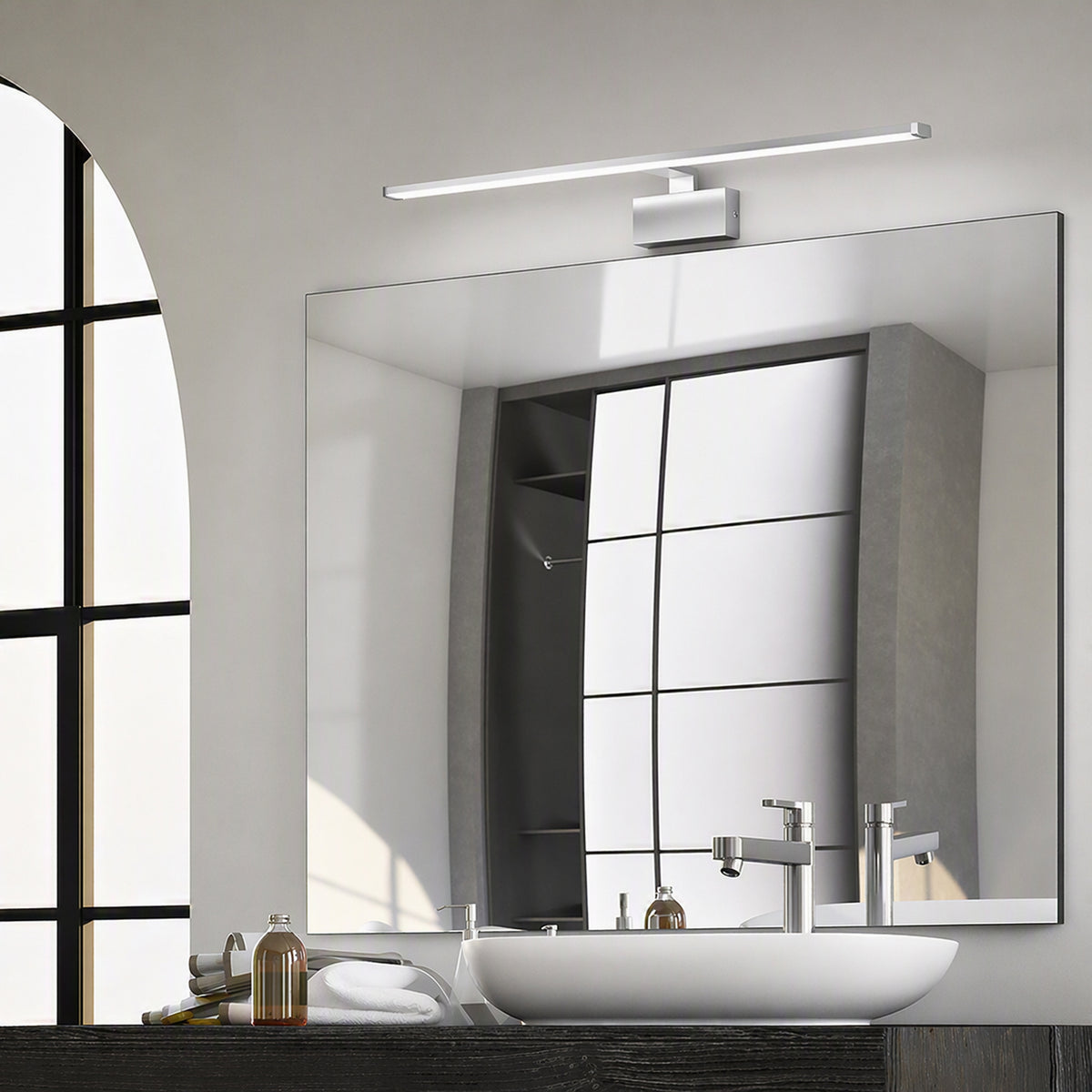 Aplică Ideal Lux Alma, crom, Ø51 cm, 224930