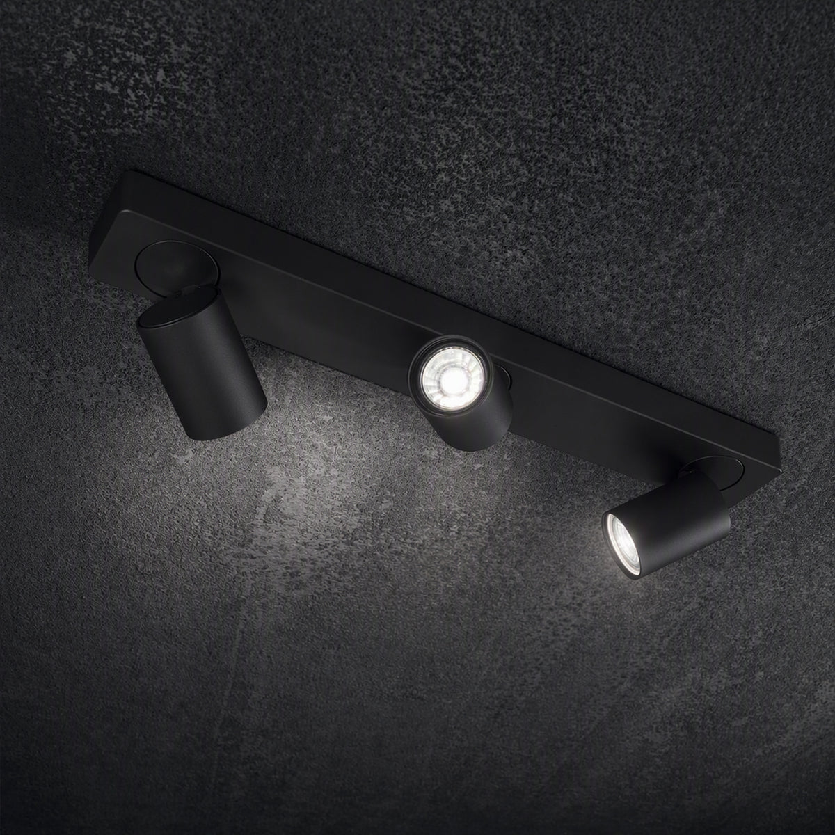 Plafonieră Ideal Lux Rudy PL3 Round, negru, 229058