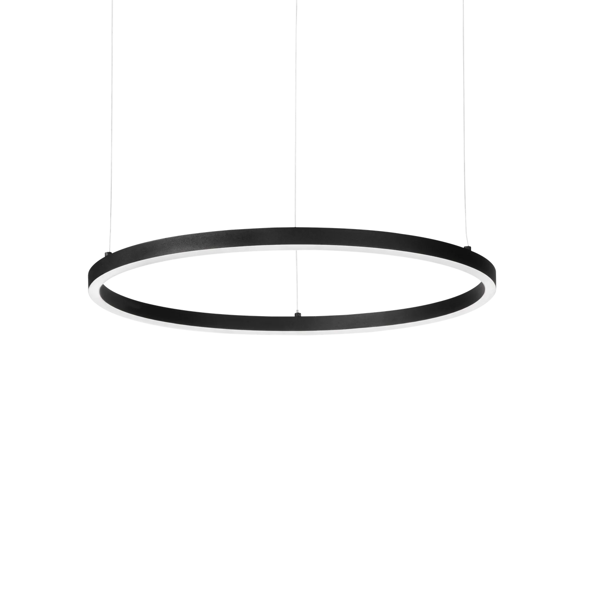 Lustră Ideal Lux Oracle Slim Round 3000K ON-OFF, negru, Ø70 cm, 229515