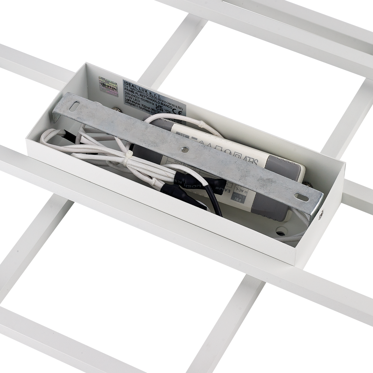 Plafonieră Ideal Lux Frame Rettangolo 3000K, alb, 230726