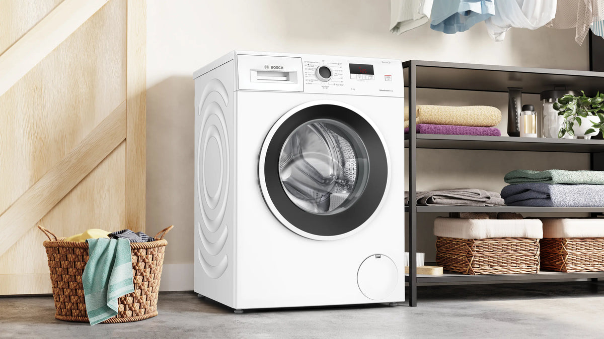 Mașină de spălat rufe Bosch WGE03200BY, Seria 2, 8 kg, 1200 rpm, albă
