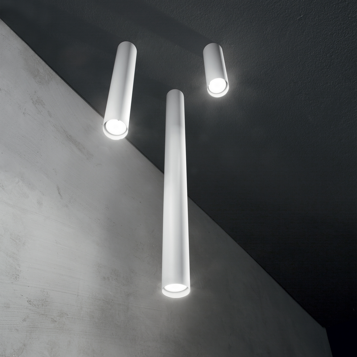 Plafonieră Ideal Lux Look PL1, negru, H95 cm, 259277