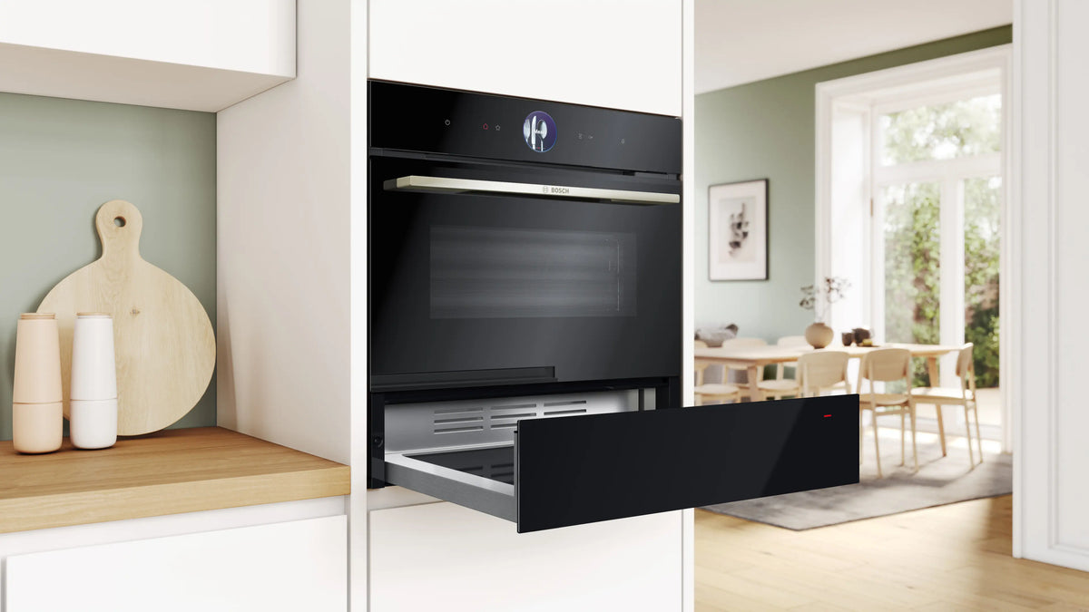 Sertar de încălzire încorporabil Bosch BIC7101B1, Seria 8, 25 l, negru