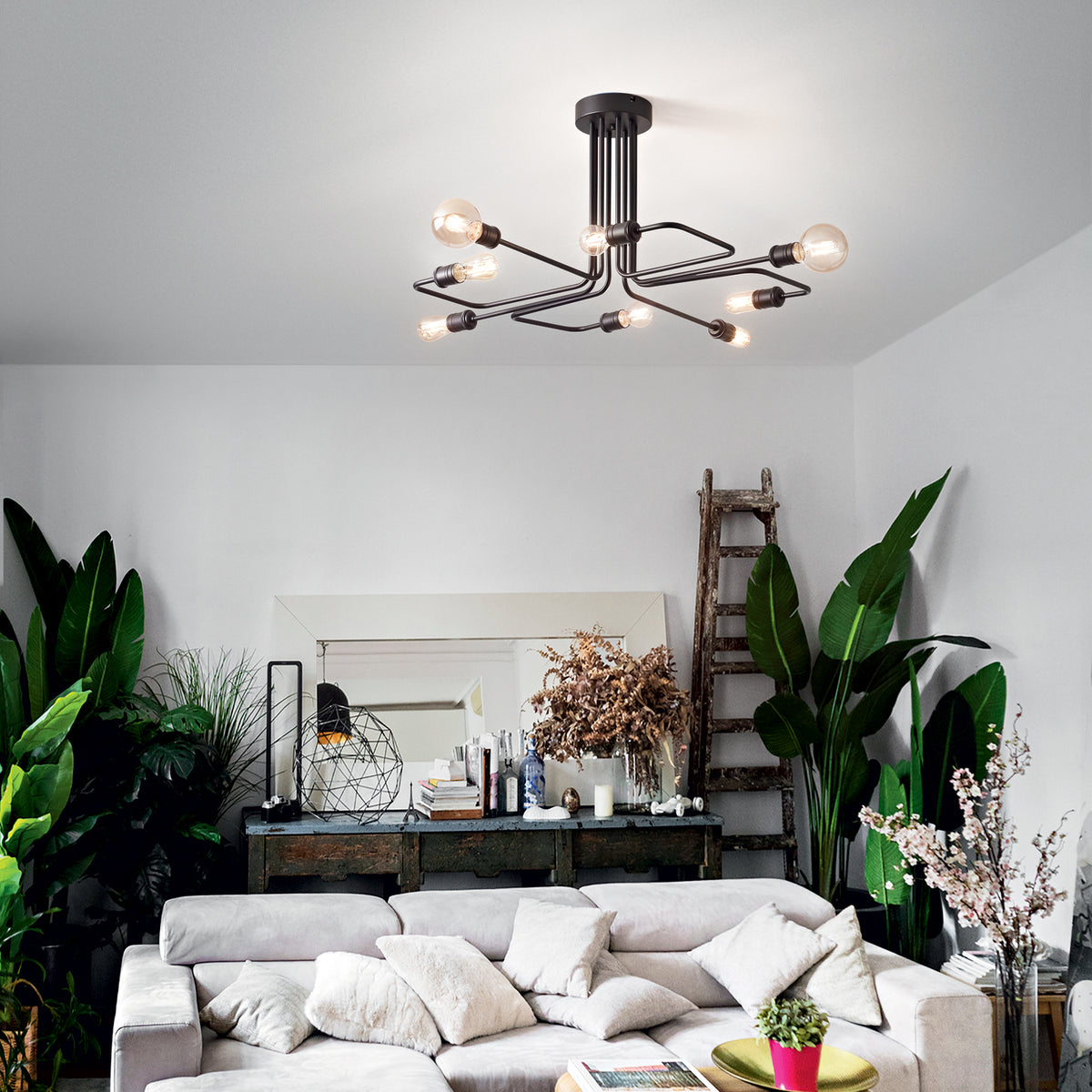 Plafonieră Ideal Lux Triumph PL8, negru, 242378