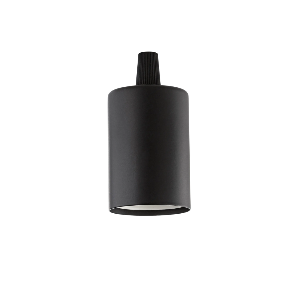 PORTALAMPADA E27 LISCIO NERO 242576