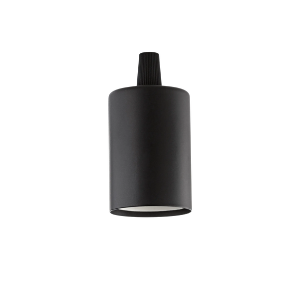 PORTALAMPADA E27 LISCIO NERO 242576