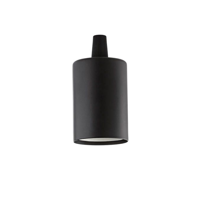 PORTALAMPADA E27 LISCIO NERO 242576