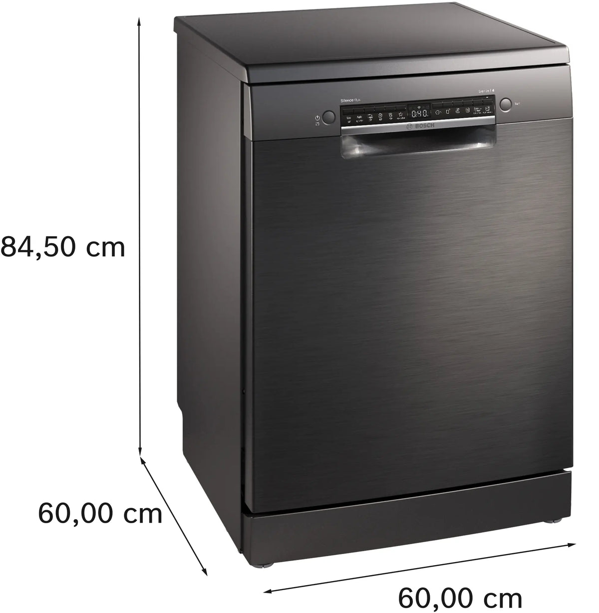 Mașină de spălat vase Bosch SMS4EMC06E, Seria 4, 60 cm, 14 seturi, inox