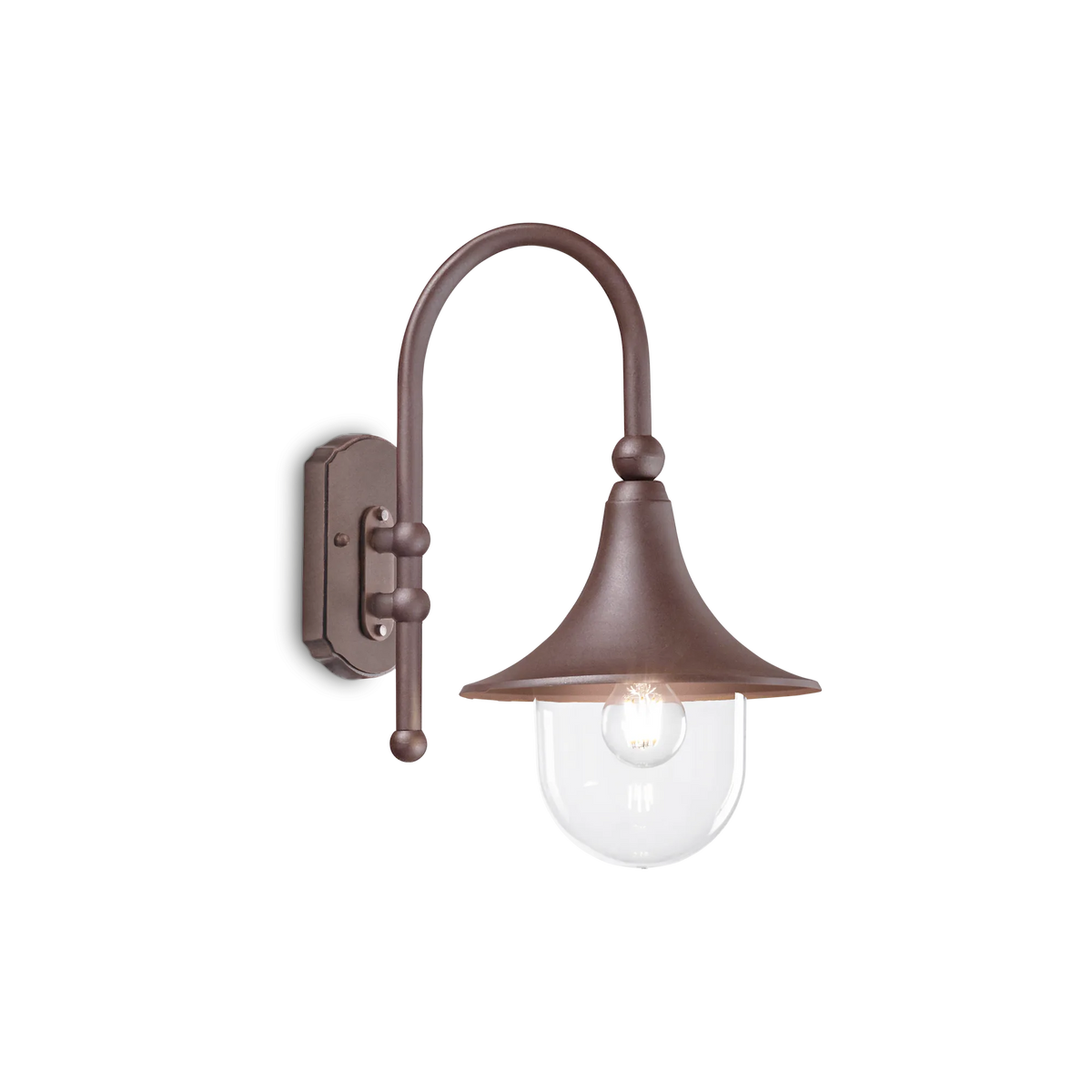 Aplică de exterior Ideal Lux Cima AP1, cafea, 246826
