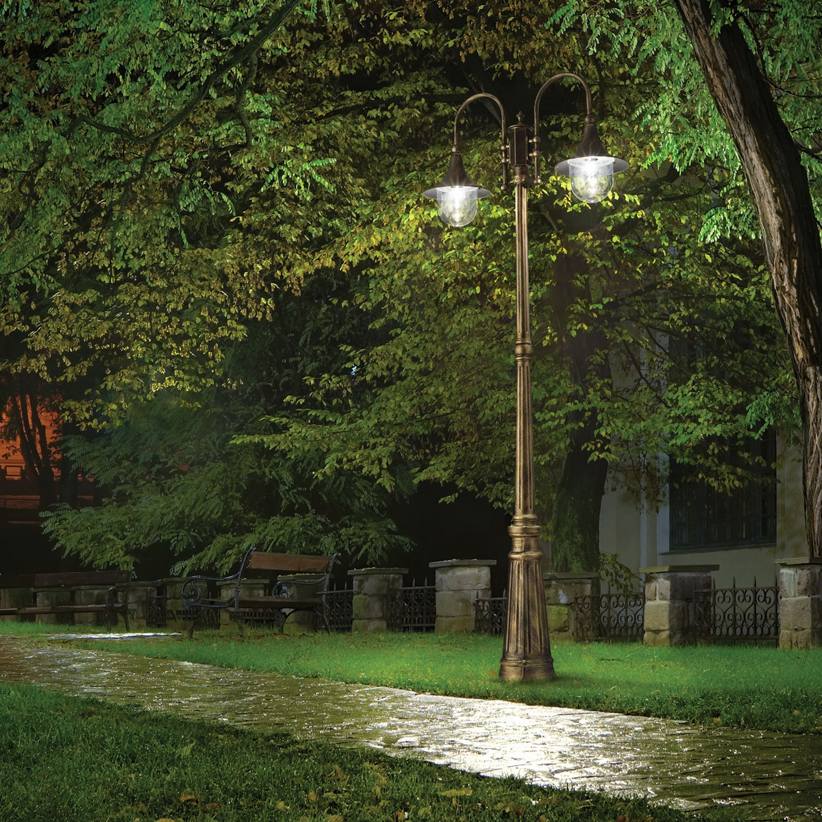 Lampă de exterior Ideal Lux Cima PT2, antracit, 246833