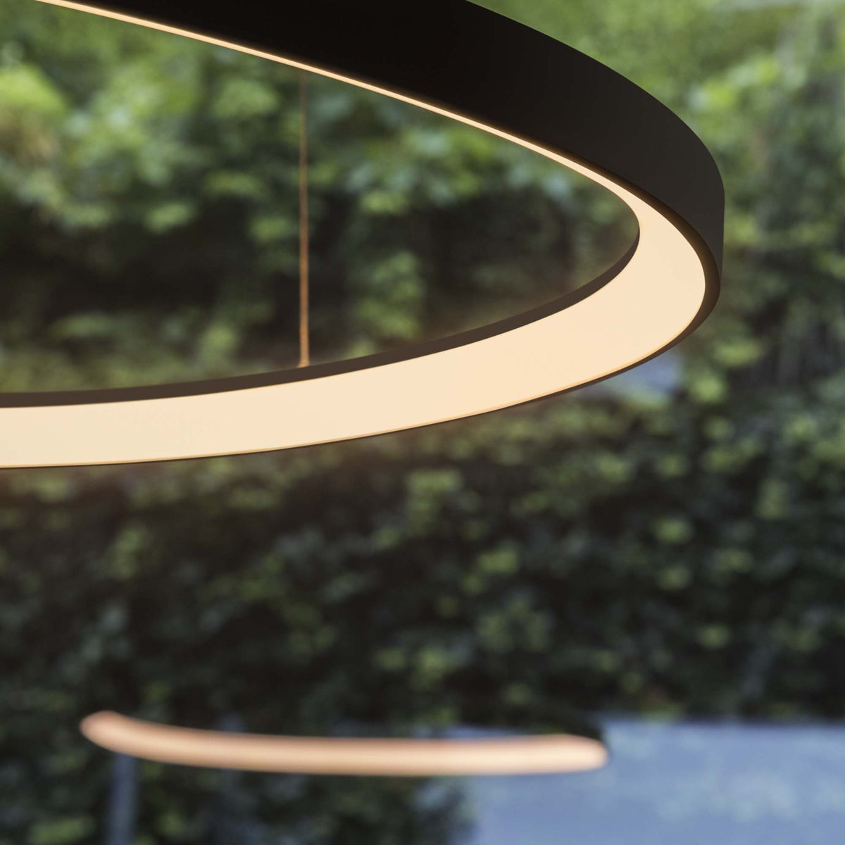 Lustră Ideal Lux Gemini ON-OFF 3000K, negru, Ø81 cm, 247281