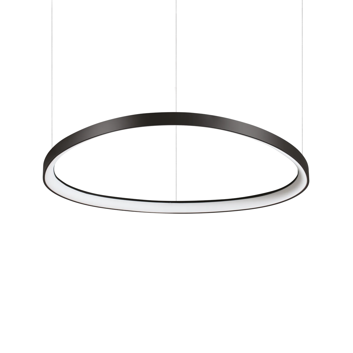 Lustră Ideal Lux Gemini ON-OFF 3000K, negru, Ø81 cm, 247281