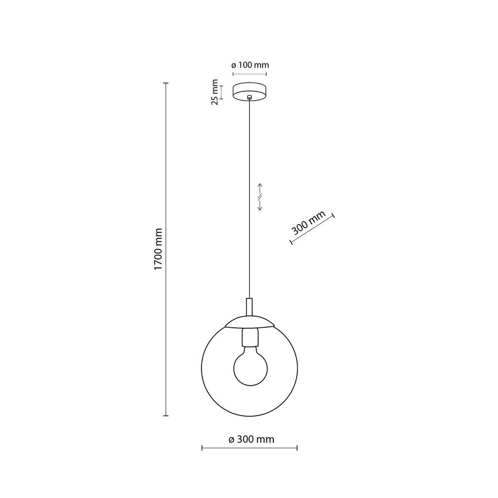 Lampa suspendată Esme Graphite 1 300 TK 5379