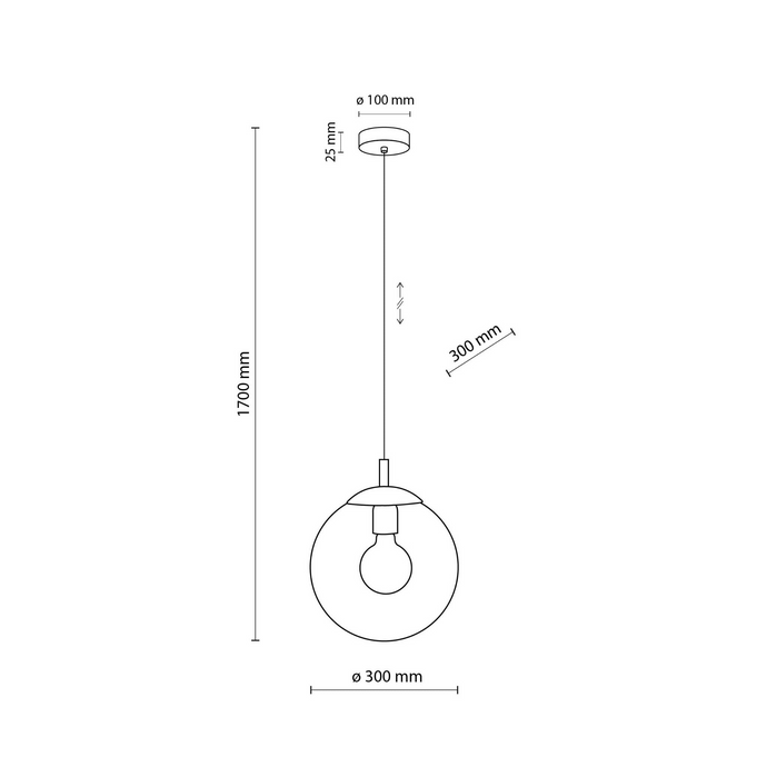 Lampa suspendată Esme Graphite 1 300 TK 5379