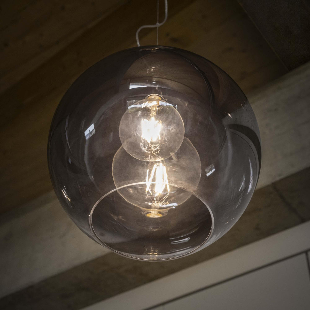 Pendul Ideal Lux Nemo SP1, crom, degradé, Ø40 cm, 250359