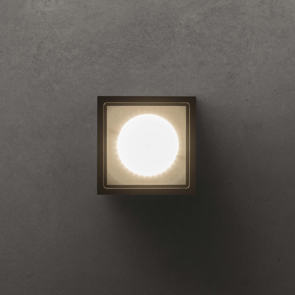 Plafonieră de exterior Ideal Lux Techo PL1 Square, cafea, Ø15 cm, 251547