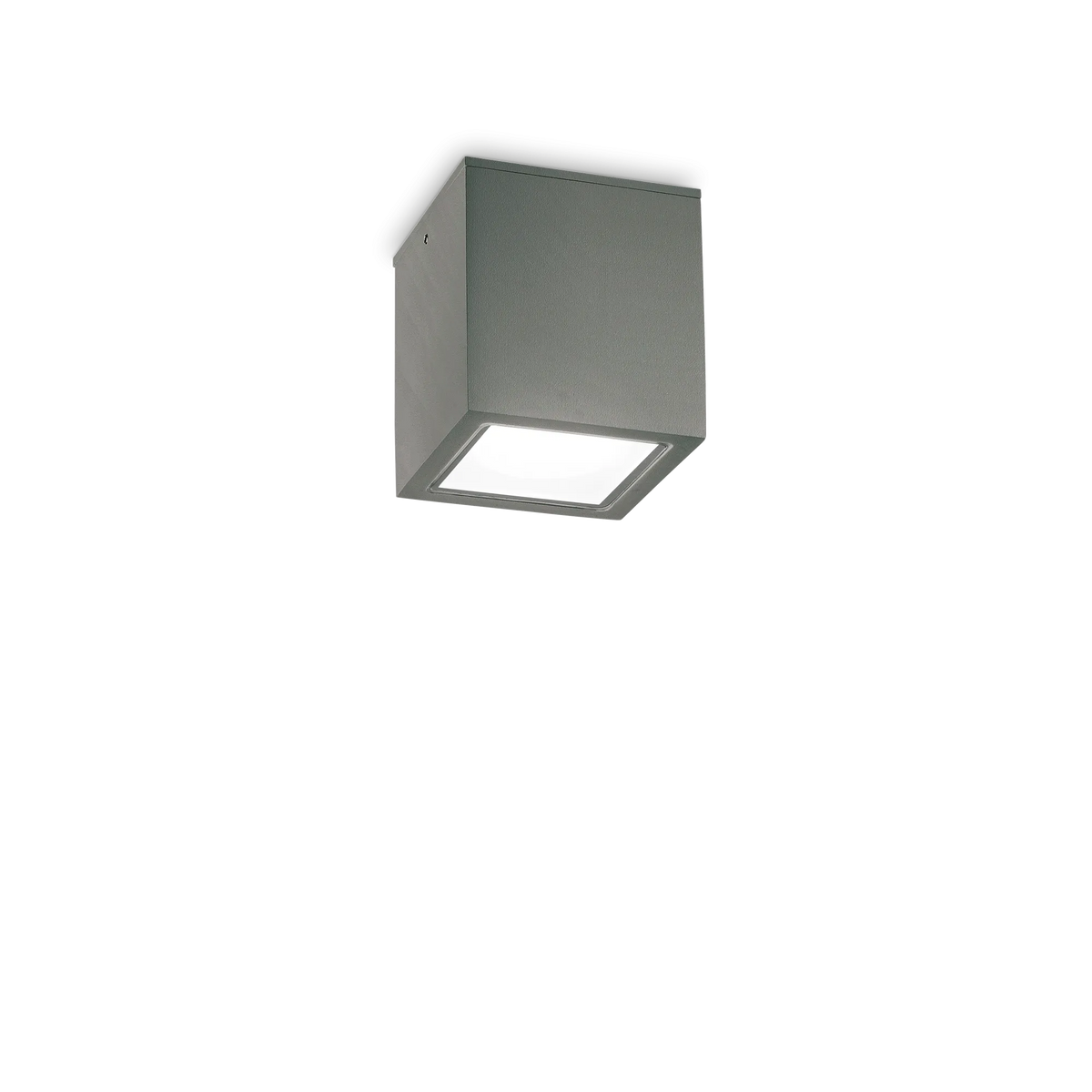 Plafonieră de exterior Ideal Lux Techo PL1 Square, antracit, Ø9 cm, 251554