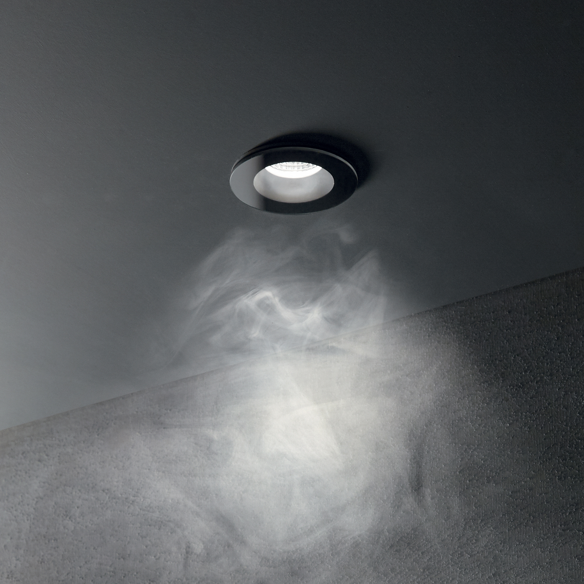 Spot încastrat Ideal Lux Room-65 Round, negru, 252032