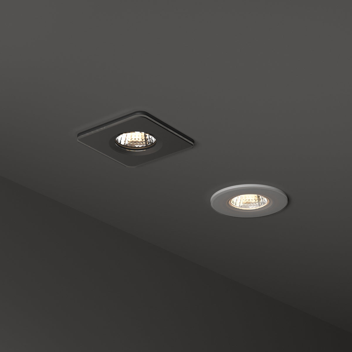 Spot încastrat Ideal Lux Room-65 Square, negru, 252056
