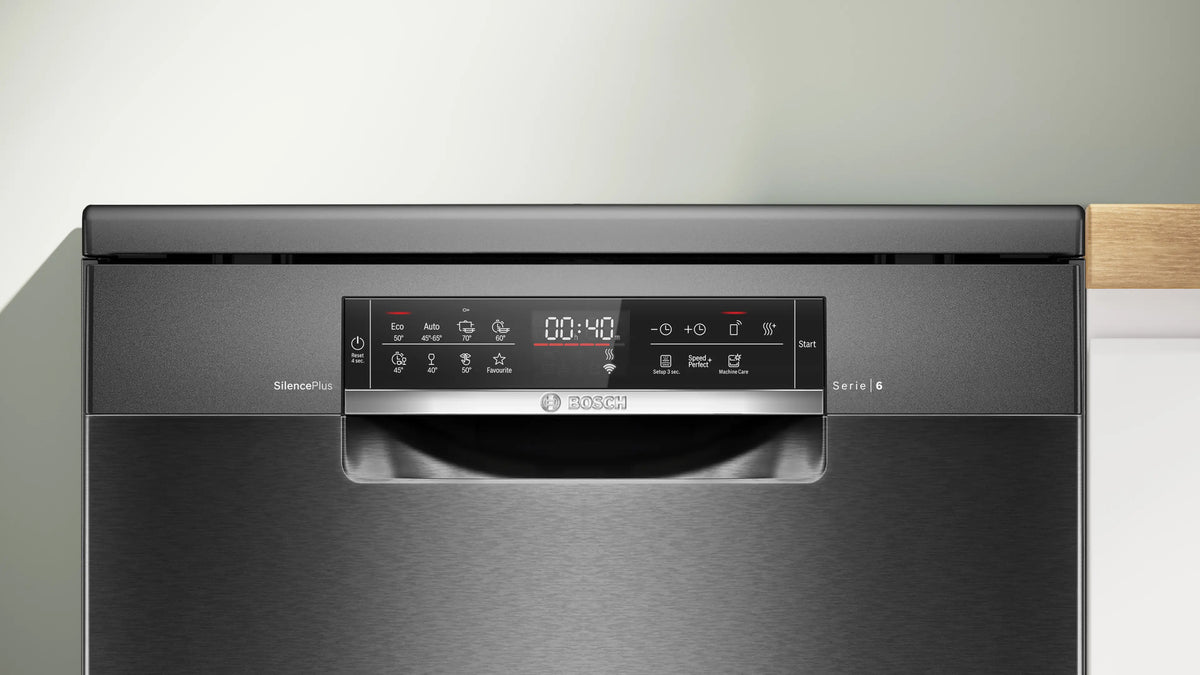Mașină de spălat vase Bosch SMS6ECC12E, Seria 6, 60 cm, 14 seturi, inox