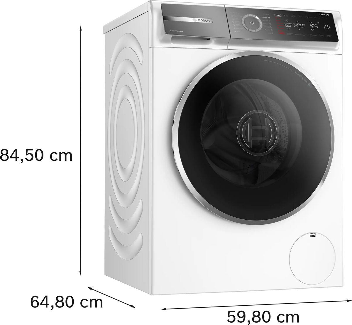 Mașină de spălat rufe Bosch WGB25402BY, Seria 8, 10 kg, 1400 rpm, albă