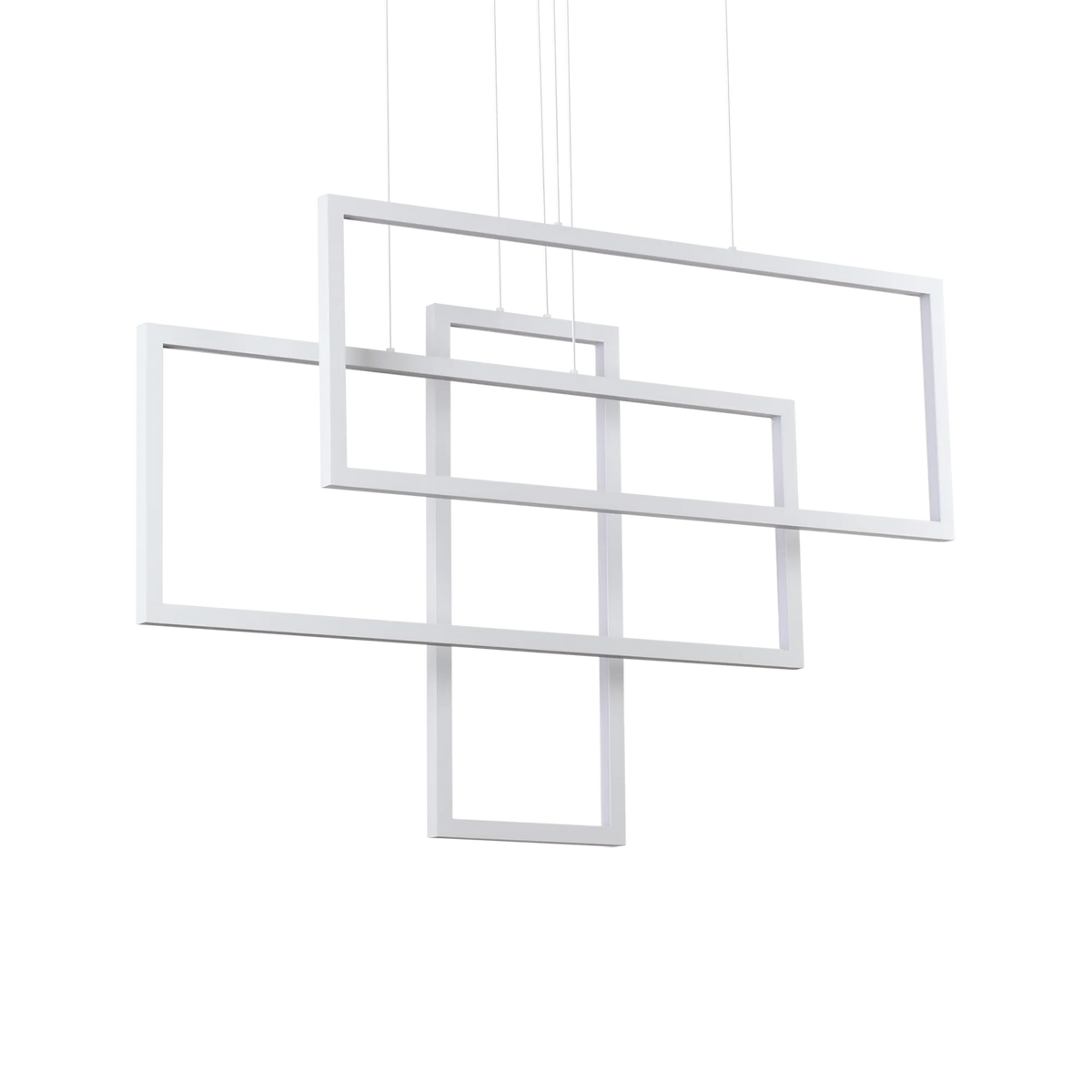 Lustră Ideal Lux Frame Rettangolo 3000K, alb, 253589