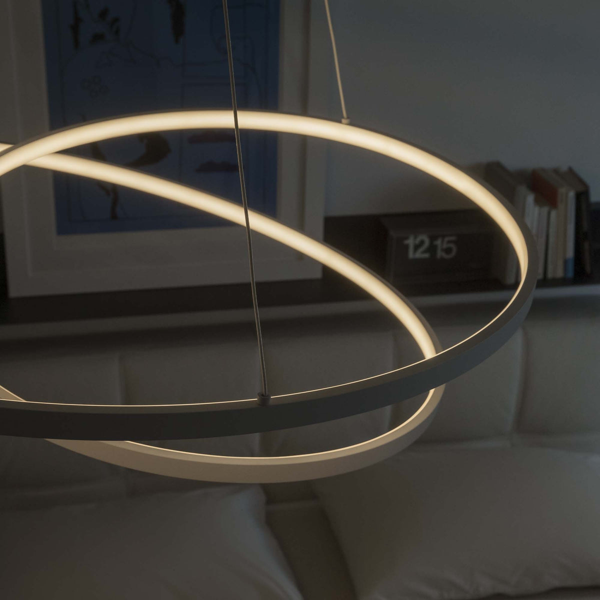 Lustră Ideal Lux Oz ON-OFF 3000K, alb, Ø80 cm, 253664