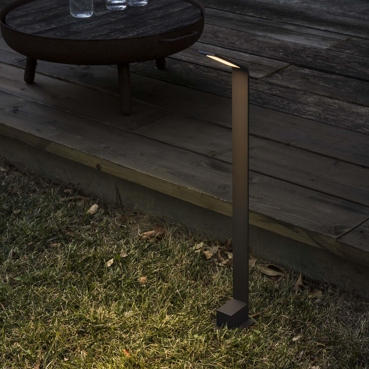 Lampă de exterior Ideal Lux Agos 4000K, antracit, H80 cm, 268422