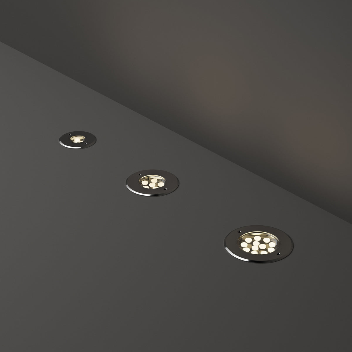 Spot încastrat de exterior Ideal Lux Floor, Ø9 cm, 255651