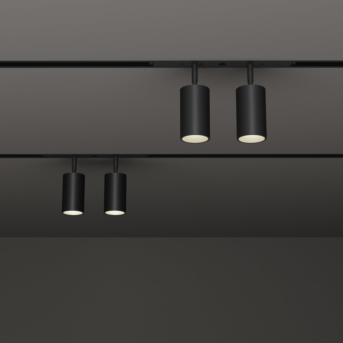 Spot pe șină Ideal Lux Ego Track Double 16W 3000K ON-OFF, negru, 257648
