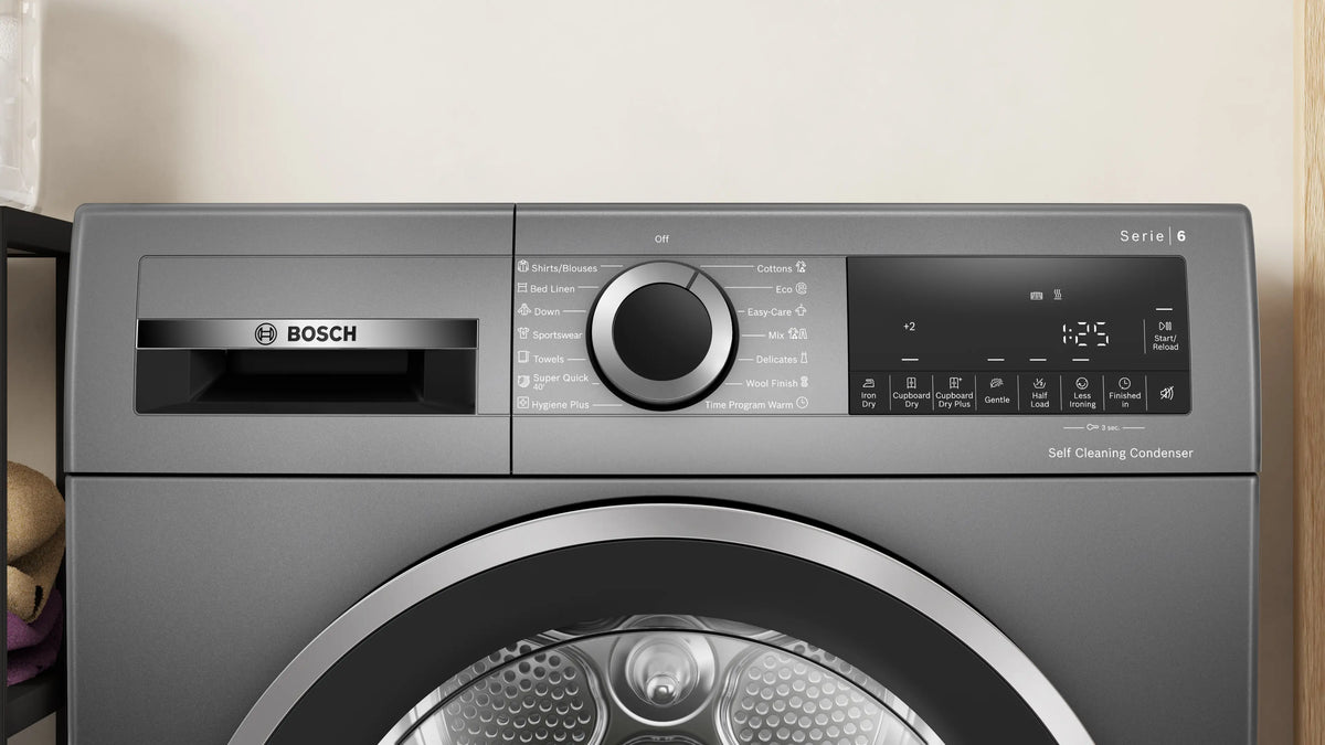Uscător de rufe Bosch WQG245DREU, Seria 6, 9 kg, pompă de căldură