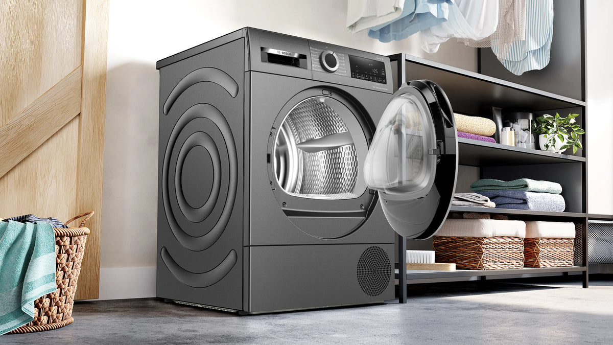Uscător de rufe Bosch WQG245DREU, Seria 6, 9 kg, pompă de căldură