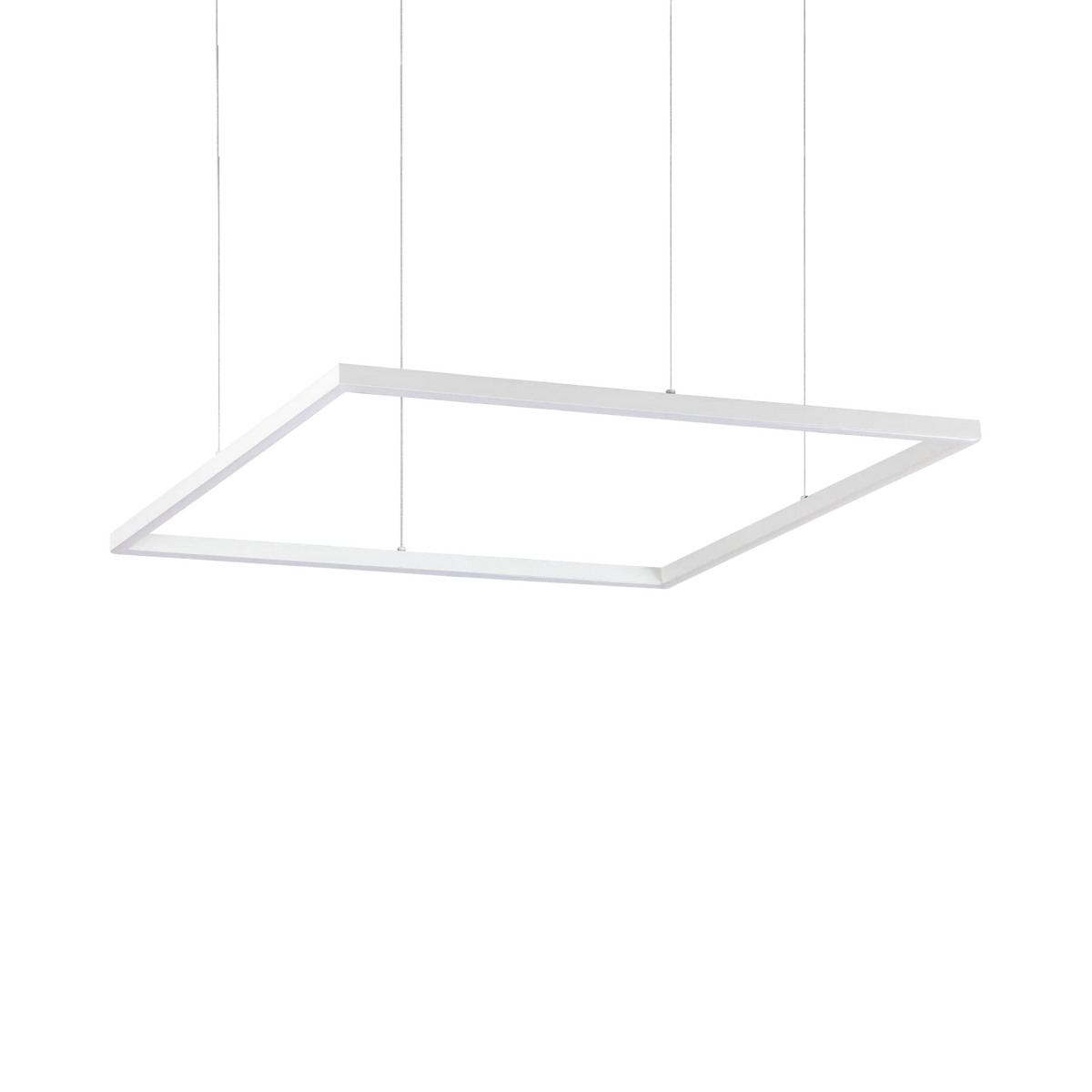 Lustră Ideal Lux Oracle Slim Square 3000K ON-OFF, alb, Ø70 cm, 259178